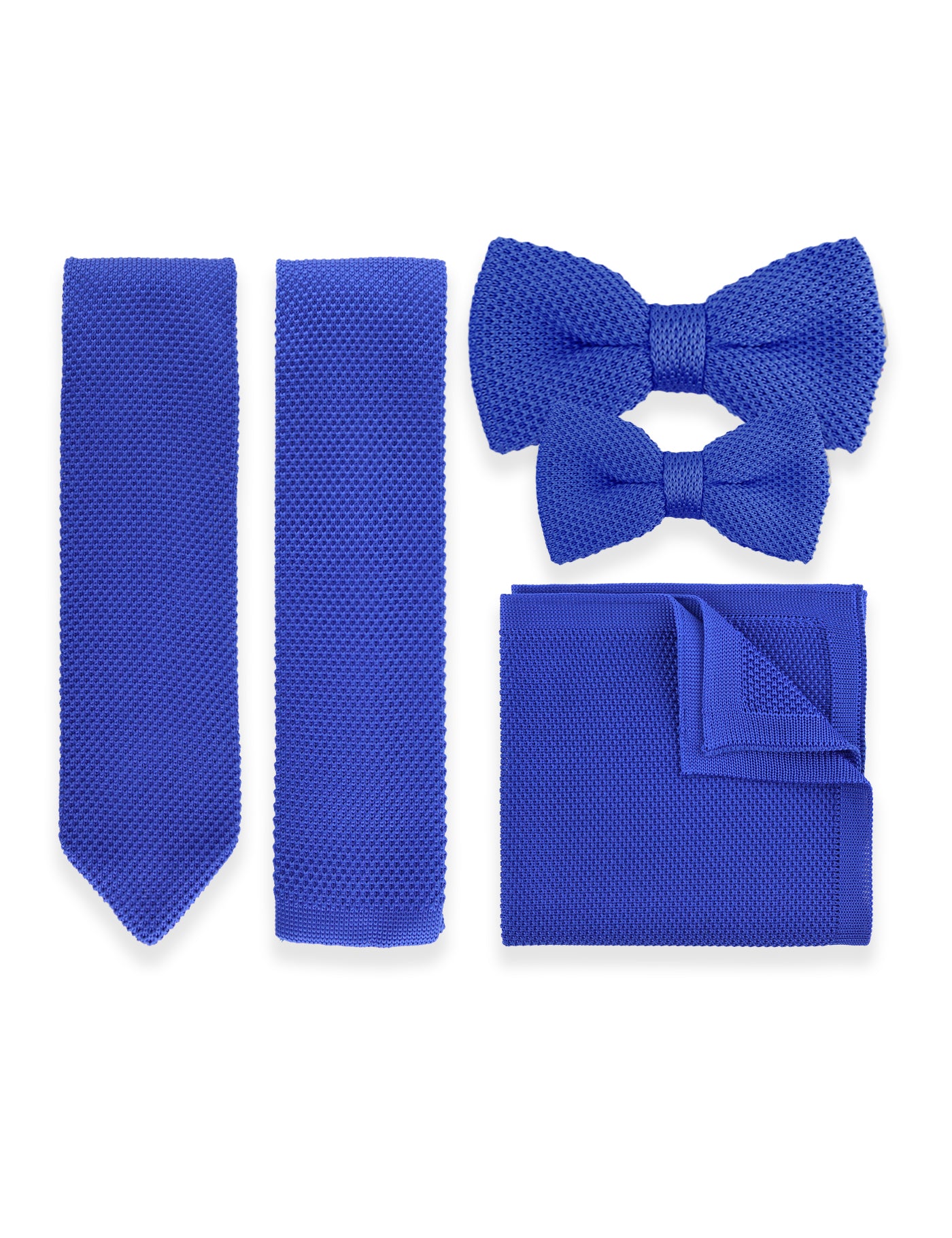 Knitted Pocket Square - Royal Blue