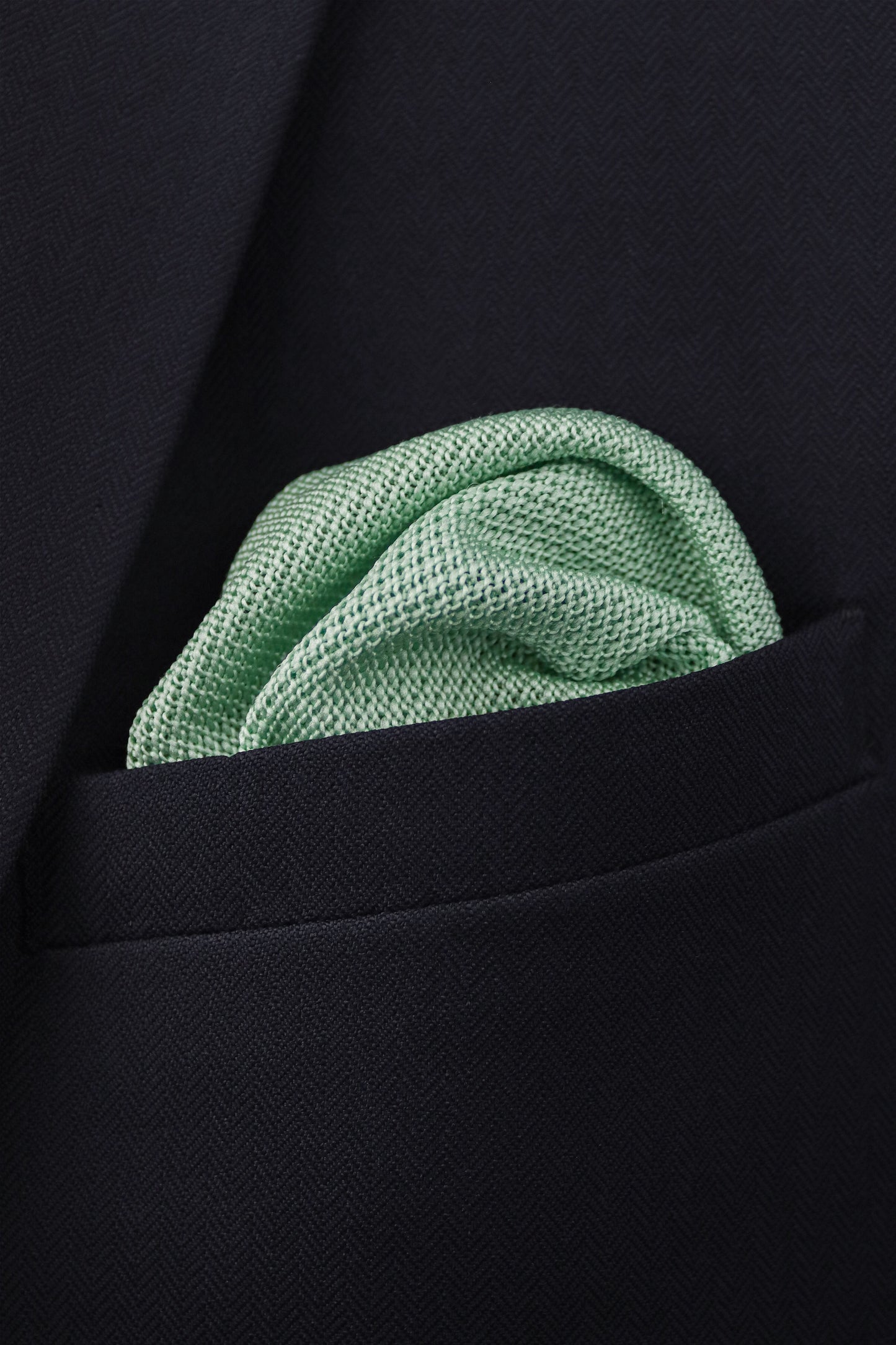100% Polyester Diamond End Knitted Tie - Sage Green