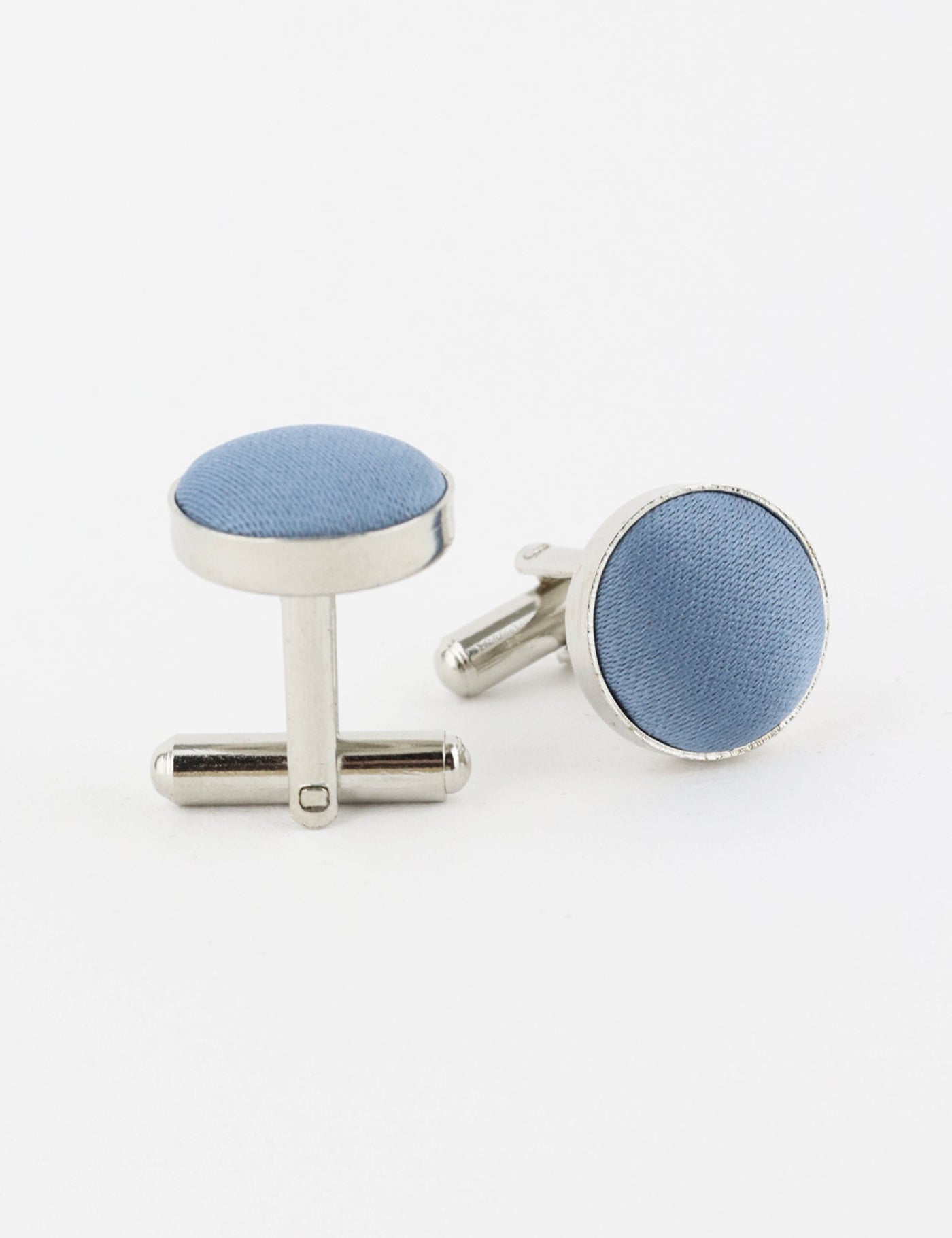 Woven Fabric Faced Cufflinks - Sage Green