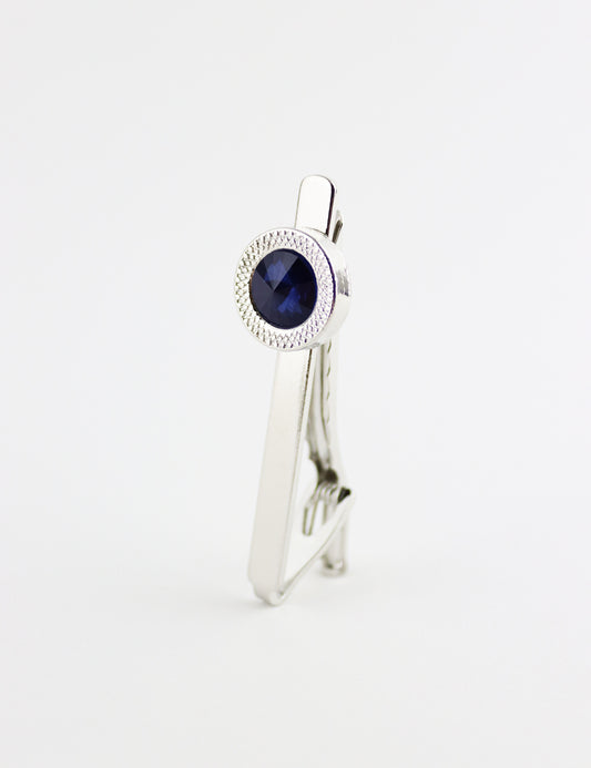 Gem Tie Clip - Navy Blue