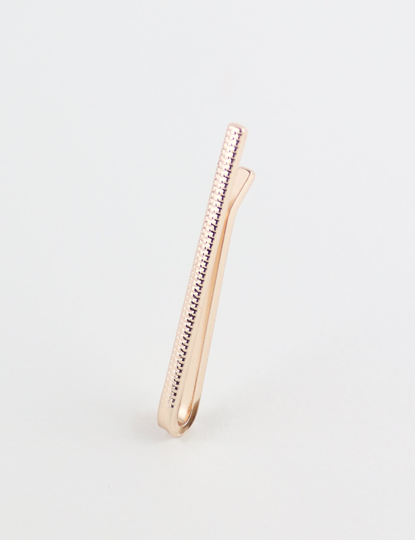 Textured Tie Bar - Rose Gold