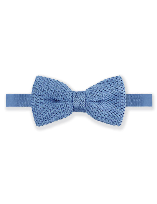 100% Polyester Knitted Child Bow Tie - Light Blue