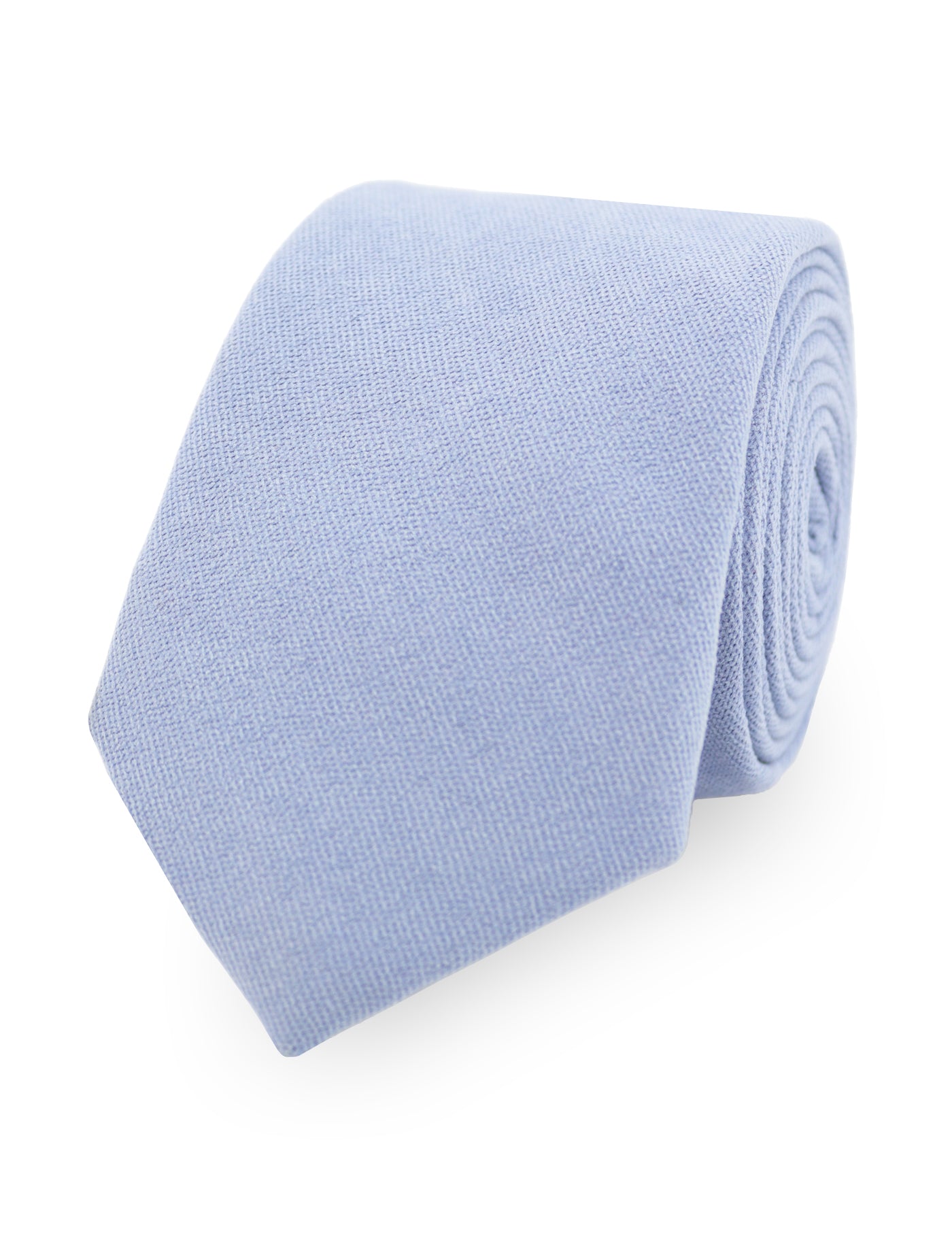 100% Brushed Cotton Tie - Light Blue