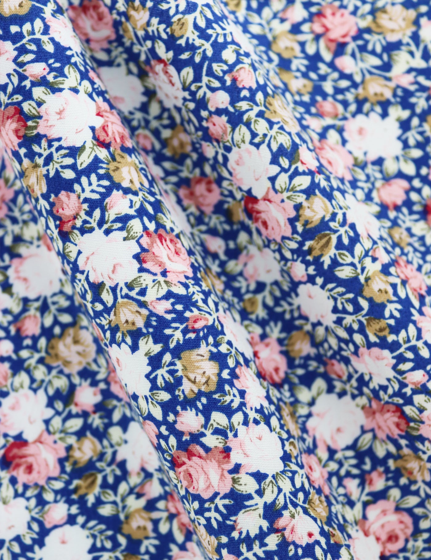 100% Cotton Floral Print Pocket Square - Blue & Pink