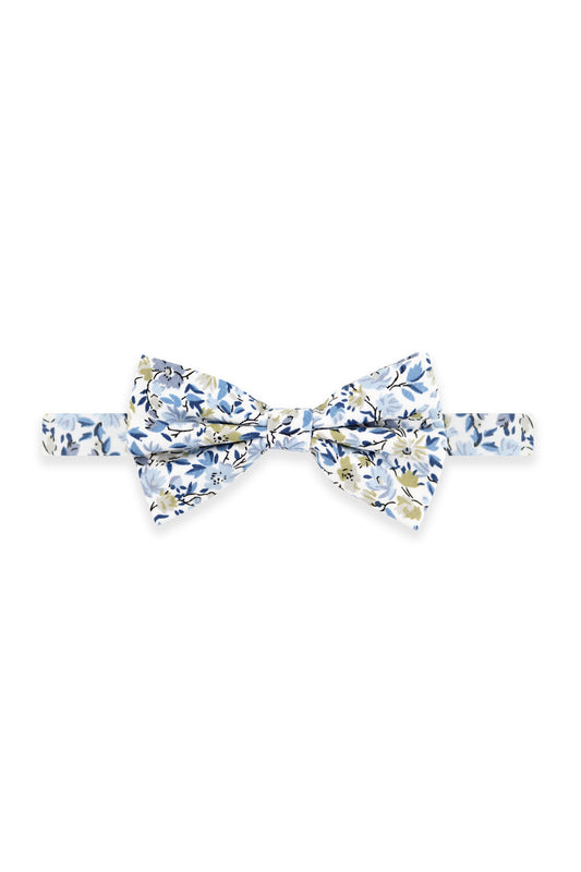 100% Cotton Floral Print Child Bow Tie - Blue