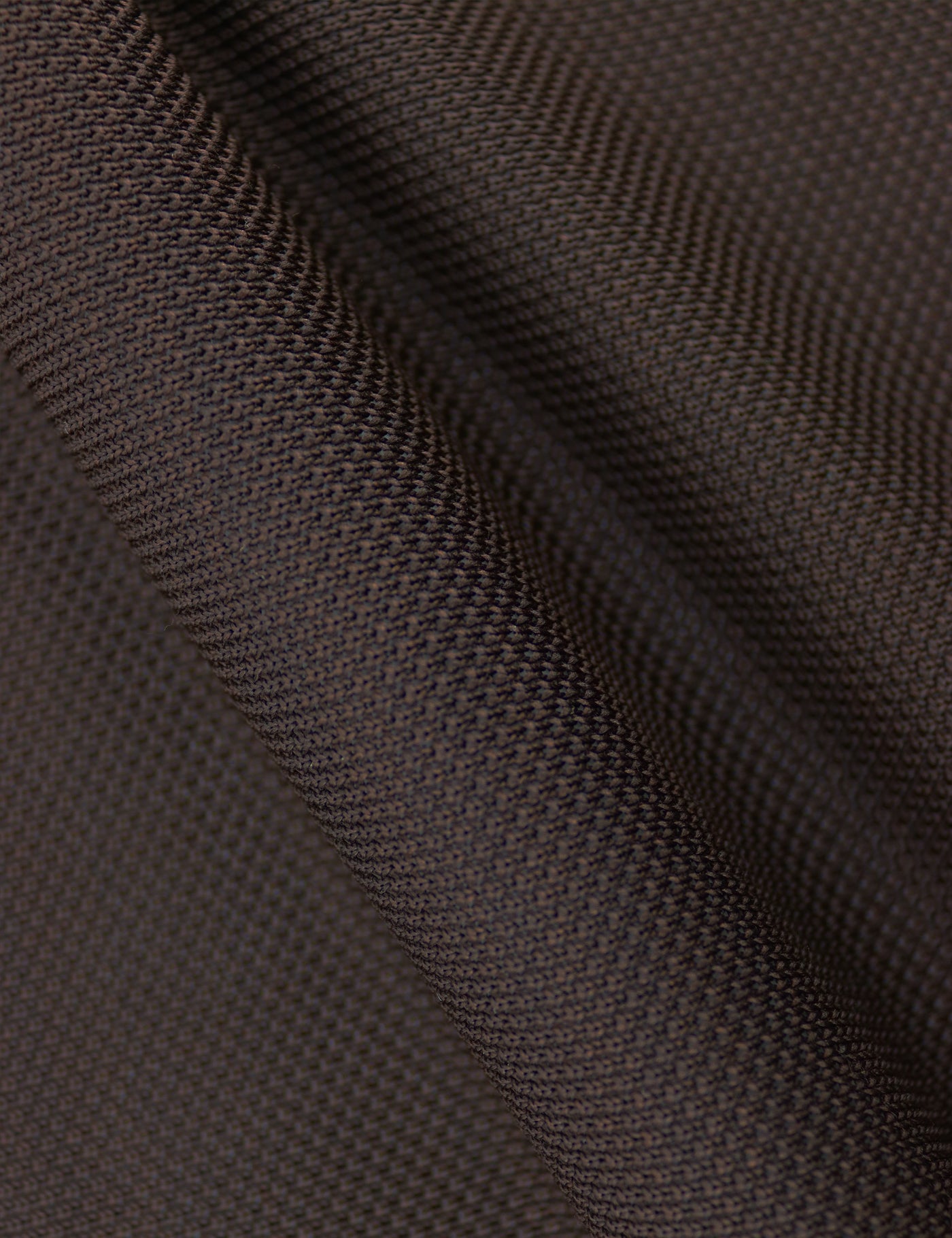 100% Polyester Square End Knitted Tie - Dark Brown