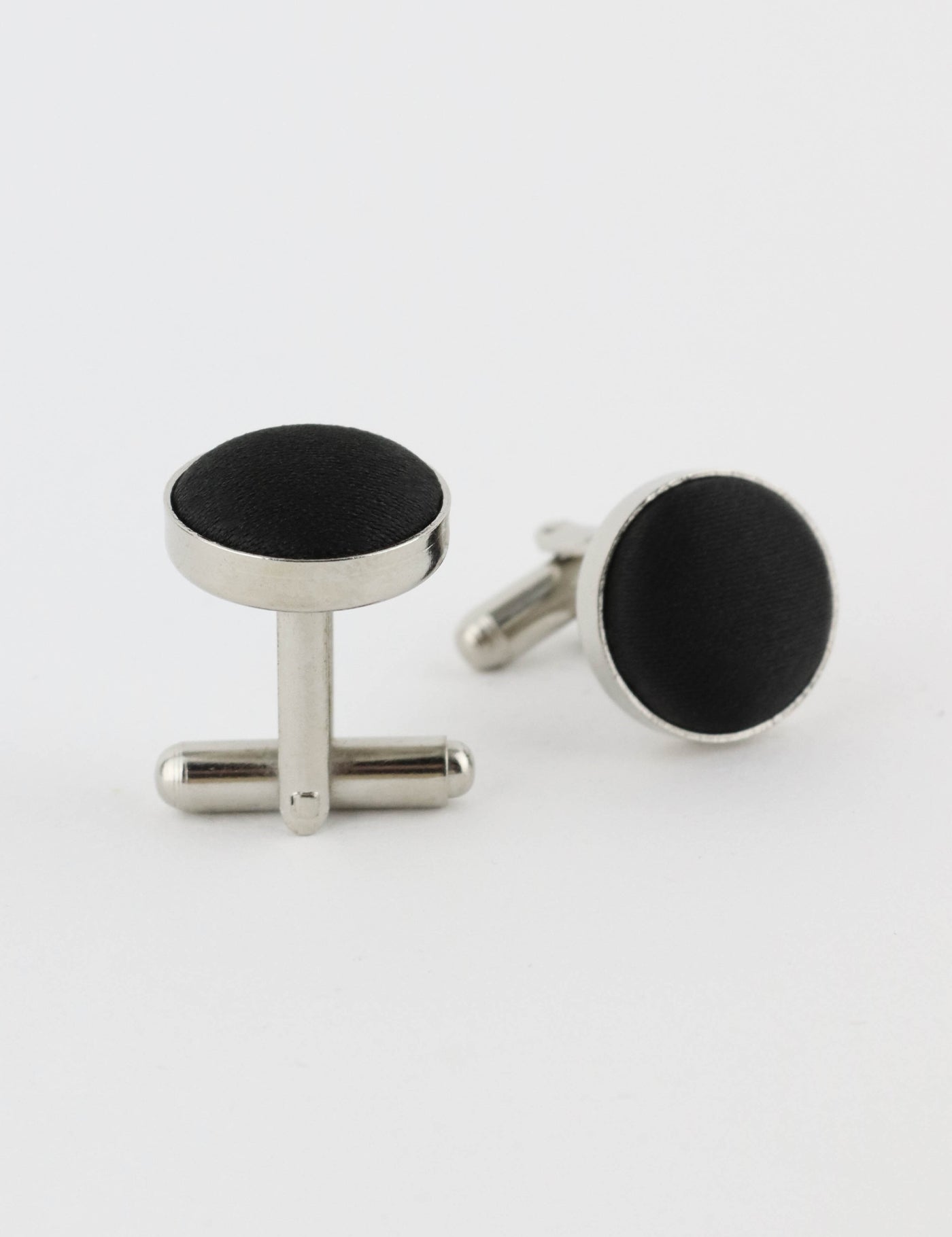 Woven Fabric Faced Cufflinks - Sage Green