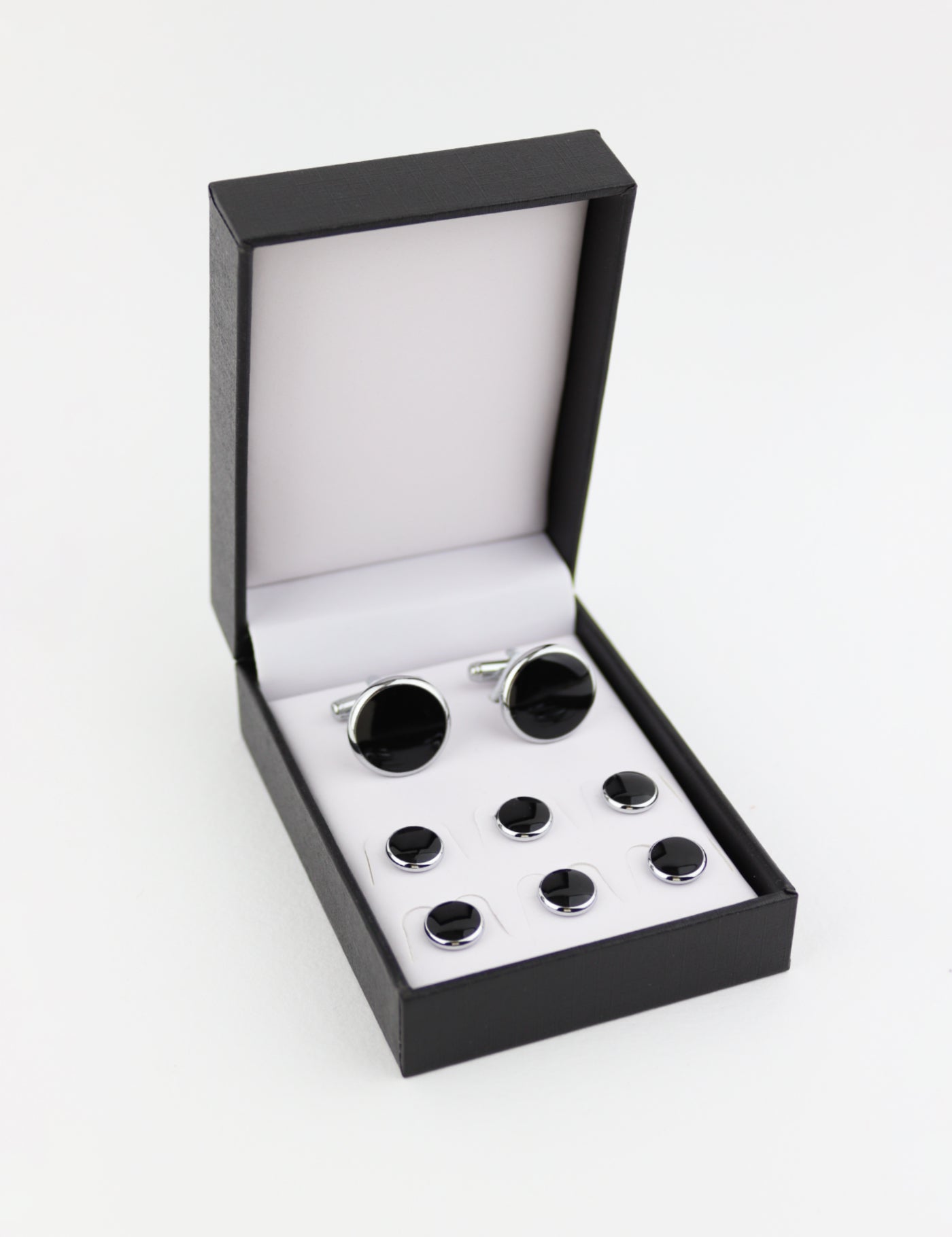 Cufflinks - Black & Silver Tuxedo Set