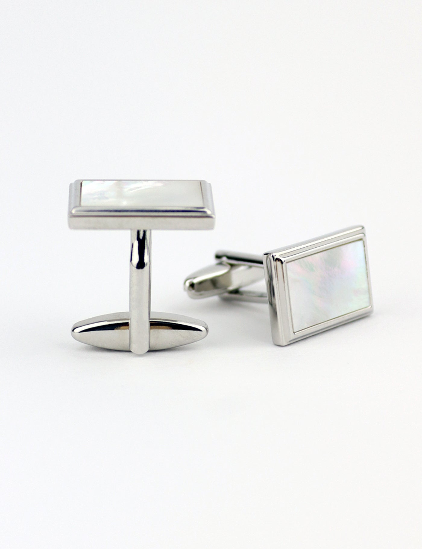 Cufflinks - MOP & Silver Rectangle