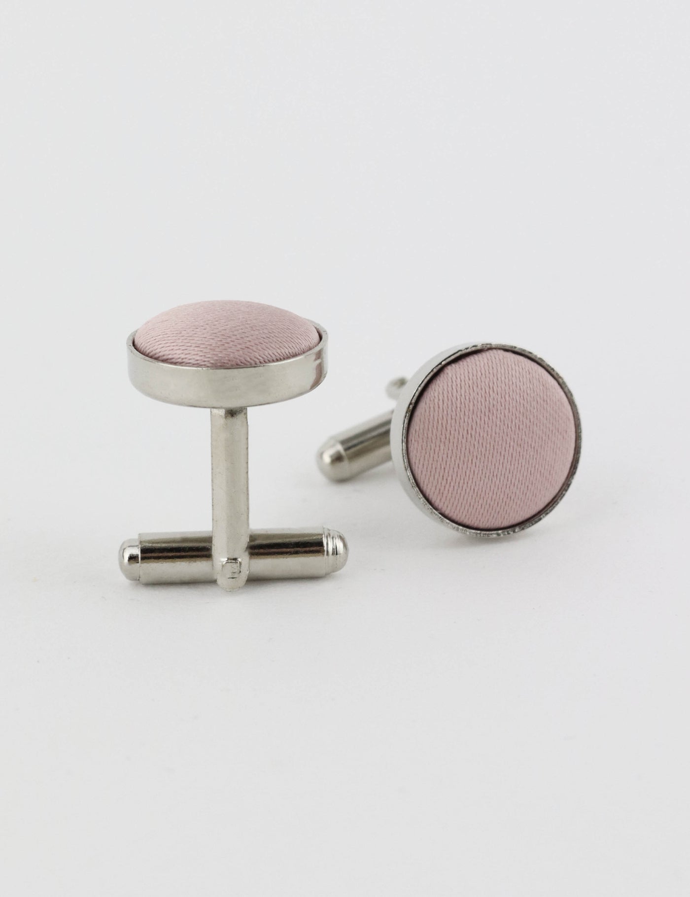 Woven Fabric Faced Cufflinks - Sage Green