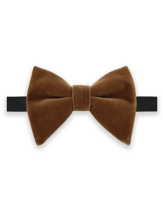 Velvet Oversized Bow Tie - Gold