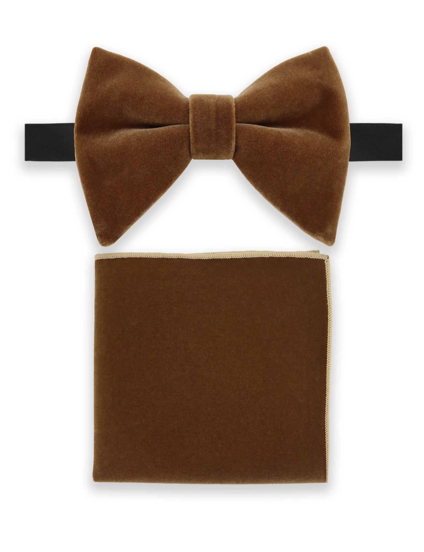 Velvet Oversized Bow Tie - Gold