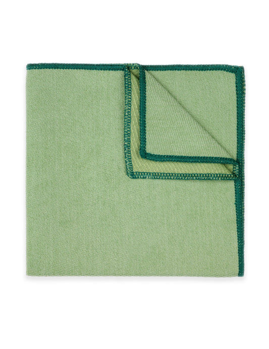 100% Brushed Cotton Pocket Square - Sage Green