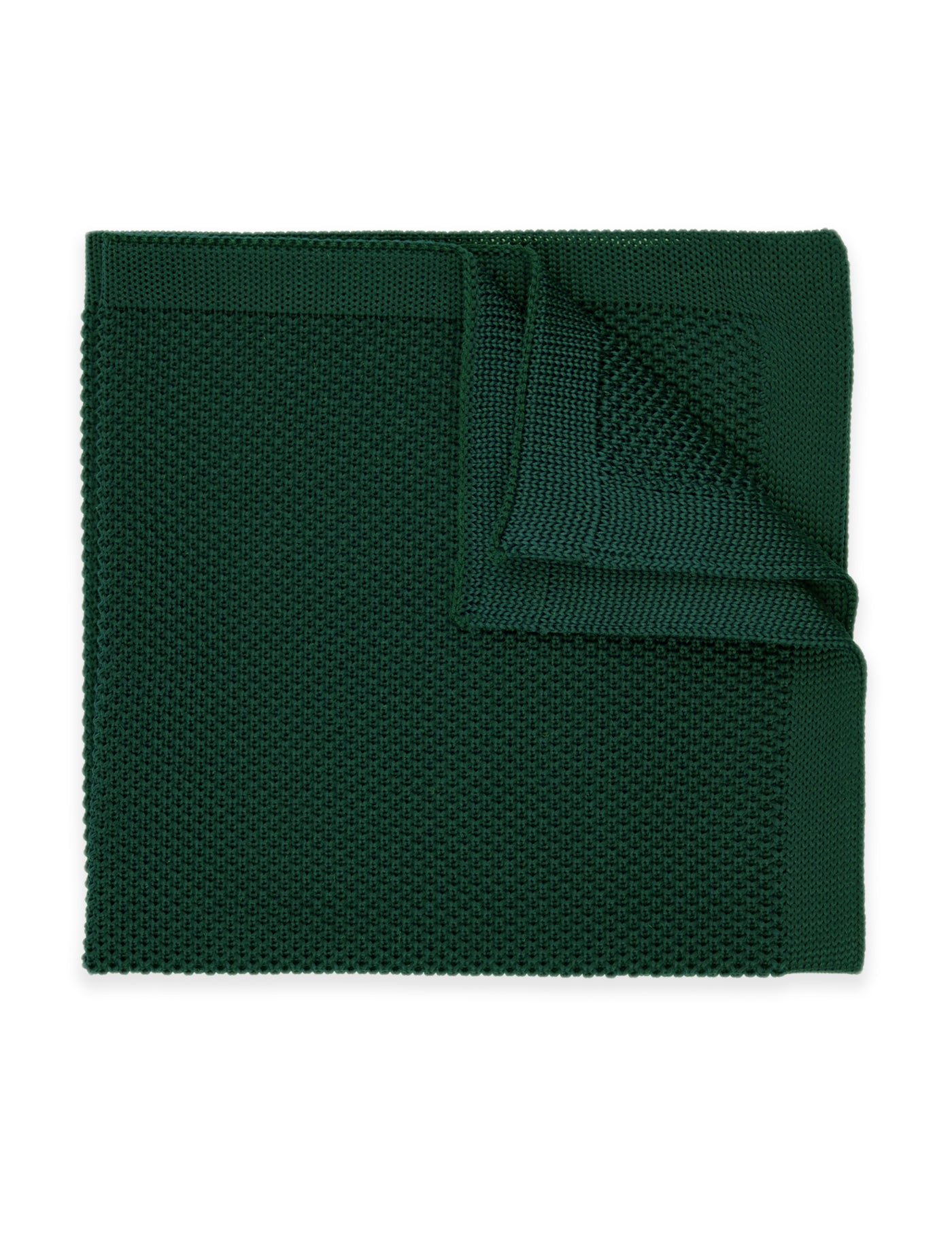 100% Polyester Diamond End Knitted Tie - Dark Green