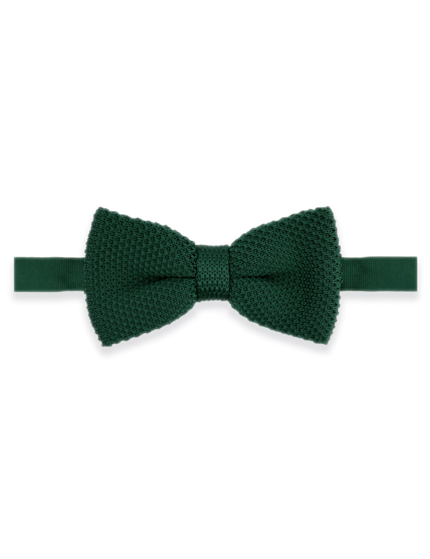 100% Polyester Diamond End Knitted Tie - Dark Green