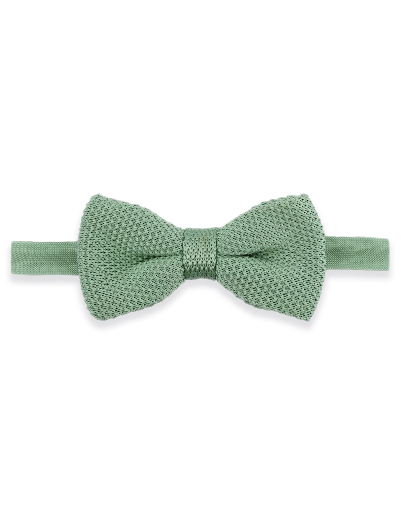 100% Polyester Square End Knitted Tie - Sage Green