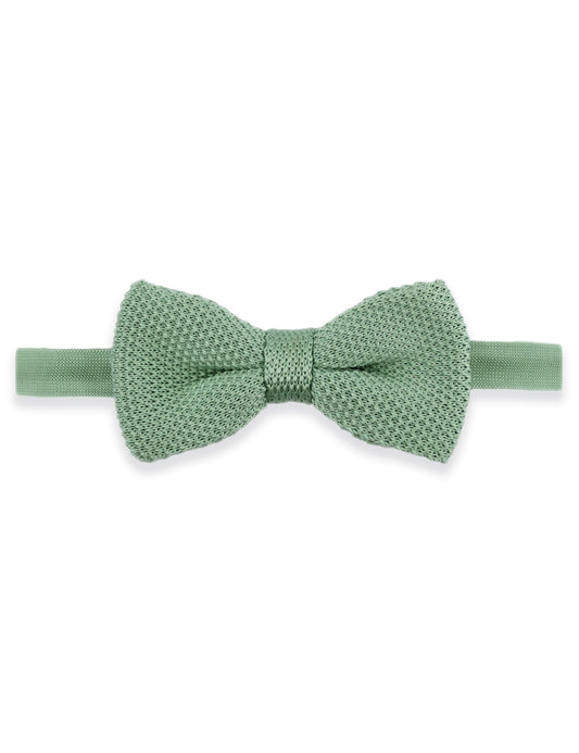 Children's Knitted Bow Tie - Mint Green