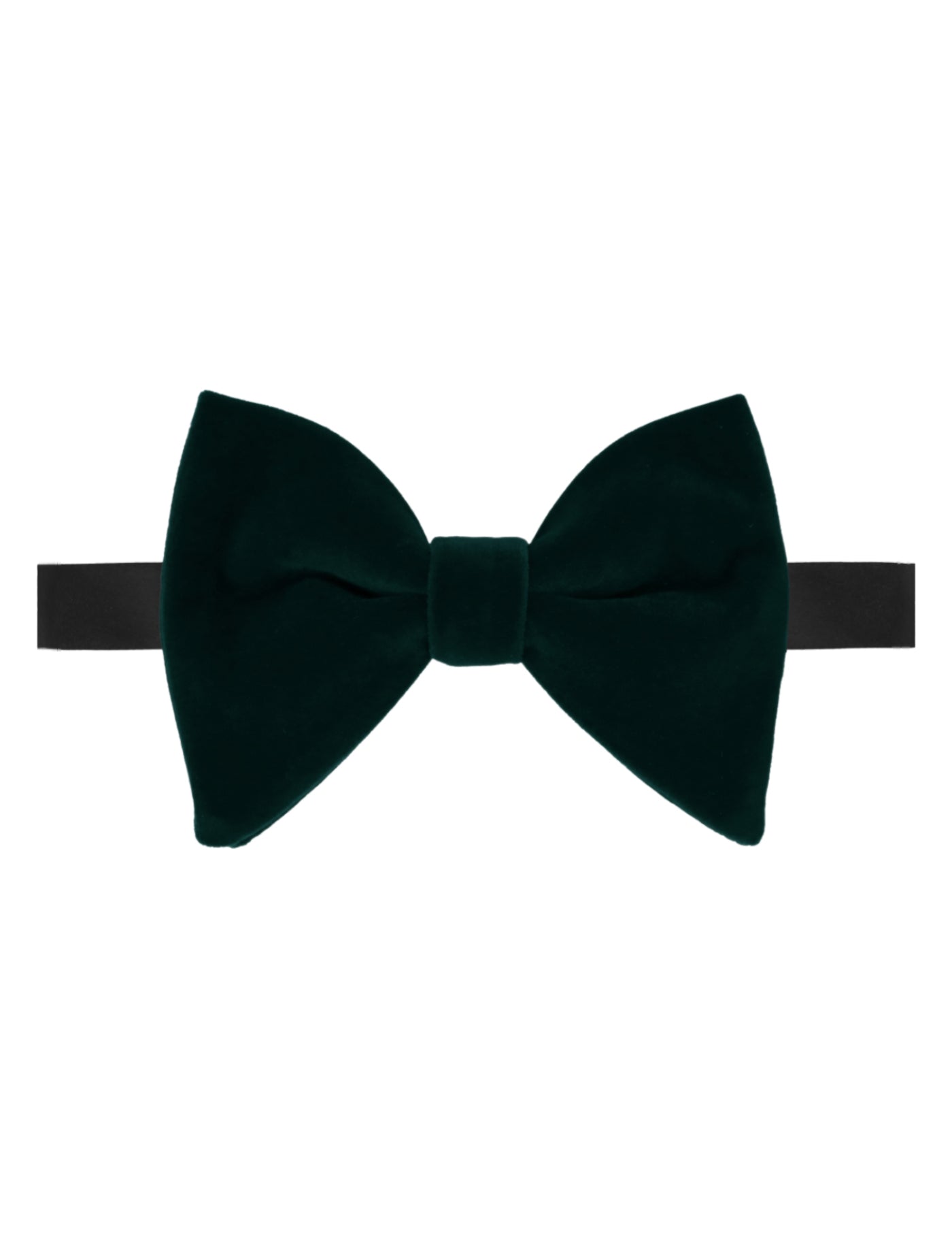 100% Velvet Oversized Bow Tie - Dark Green