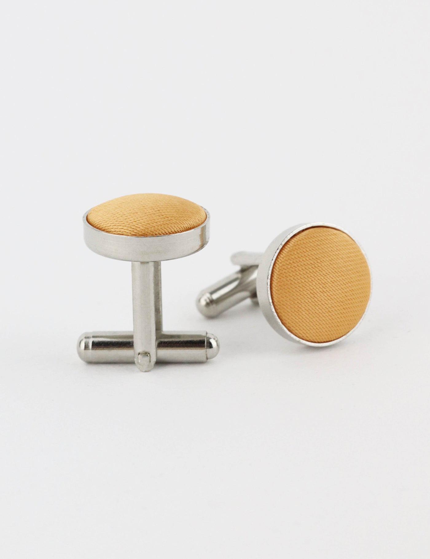 Woven Fabric Faced Cufflinks - Sage Green