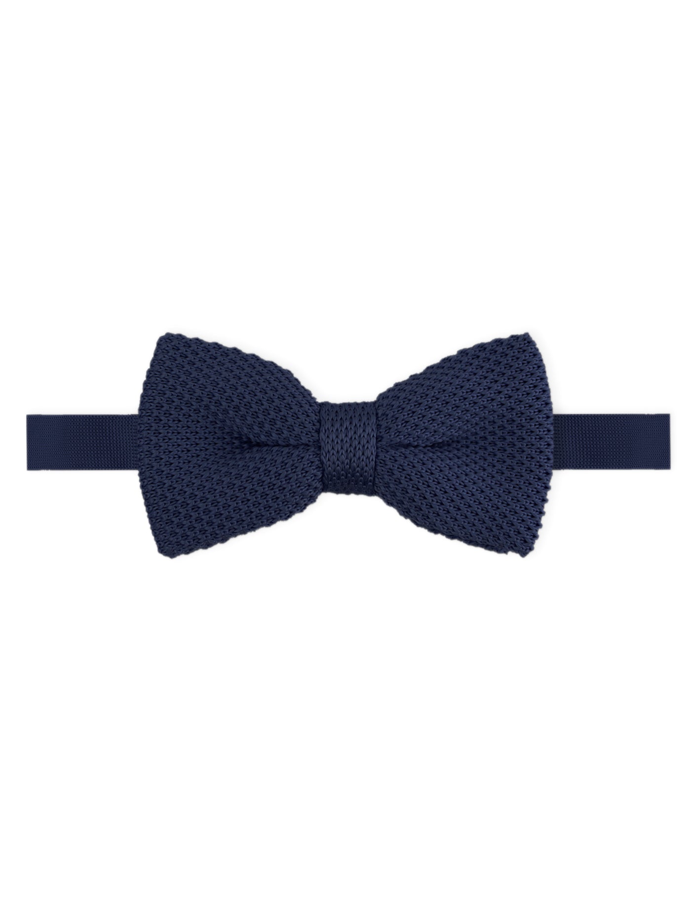 100% Polyester Knitted Bow Tie - Navy Blue