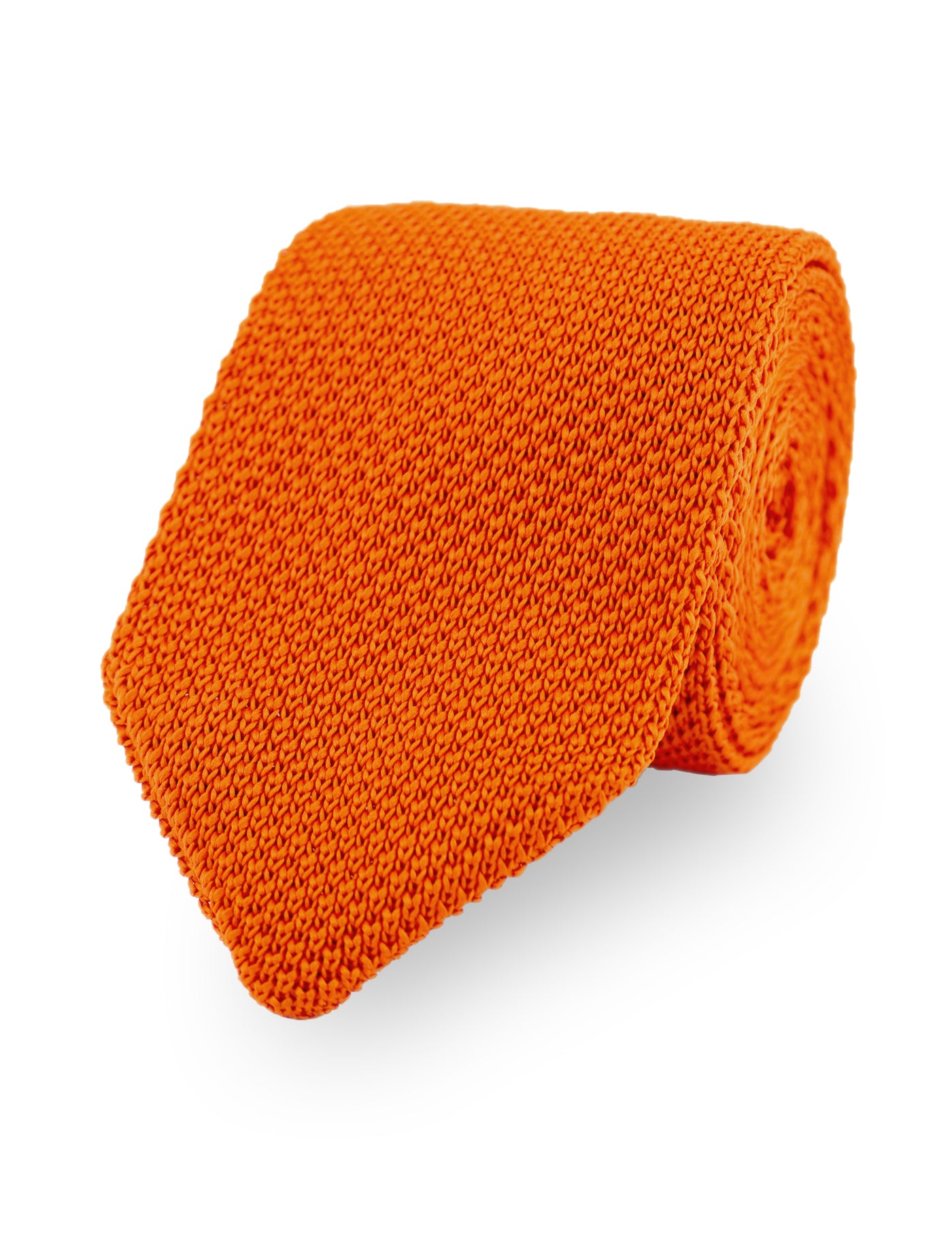 100% Polyester Diamond End Knitted Tie - Orange