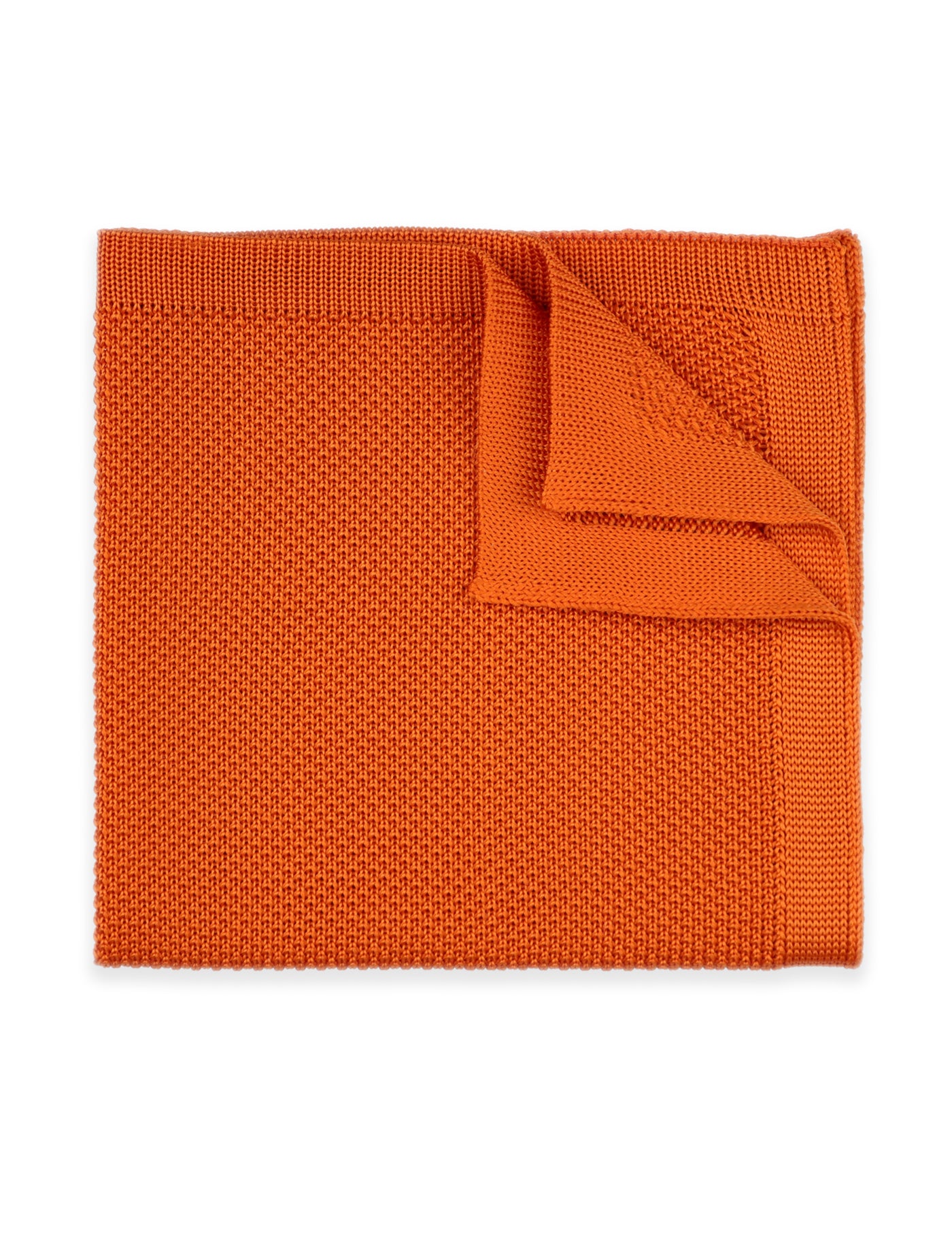 100% Polyester Knitted Pocket Square - Orange