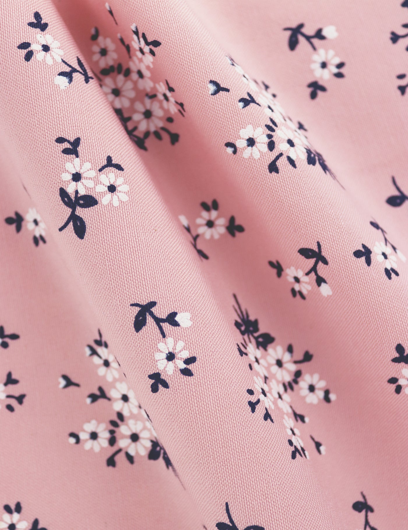 100% Cotton Floral Print Tie - Pink & Navy