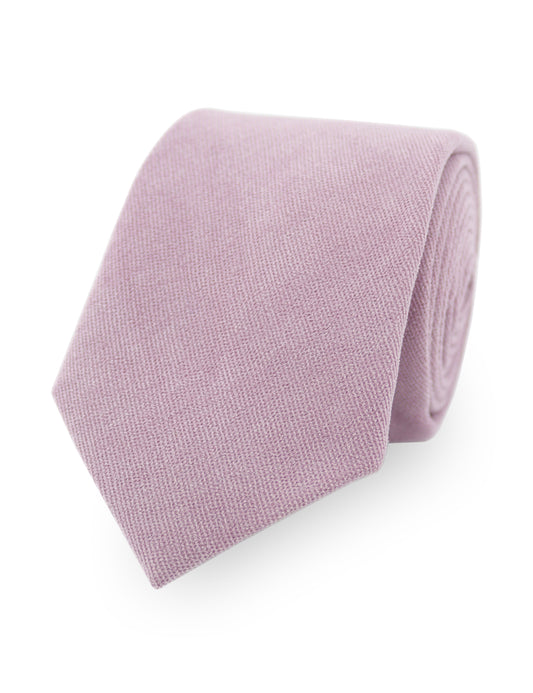 100% Brushed Cotton Tie - Pastel Purple