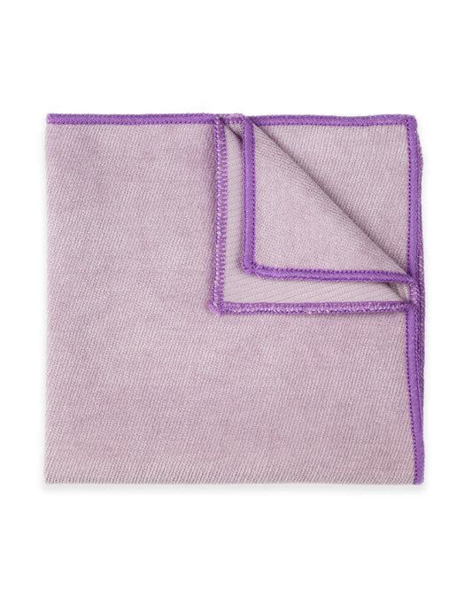 100% Brushed Cotton Pocket Square - Pastel Purple