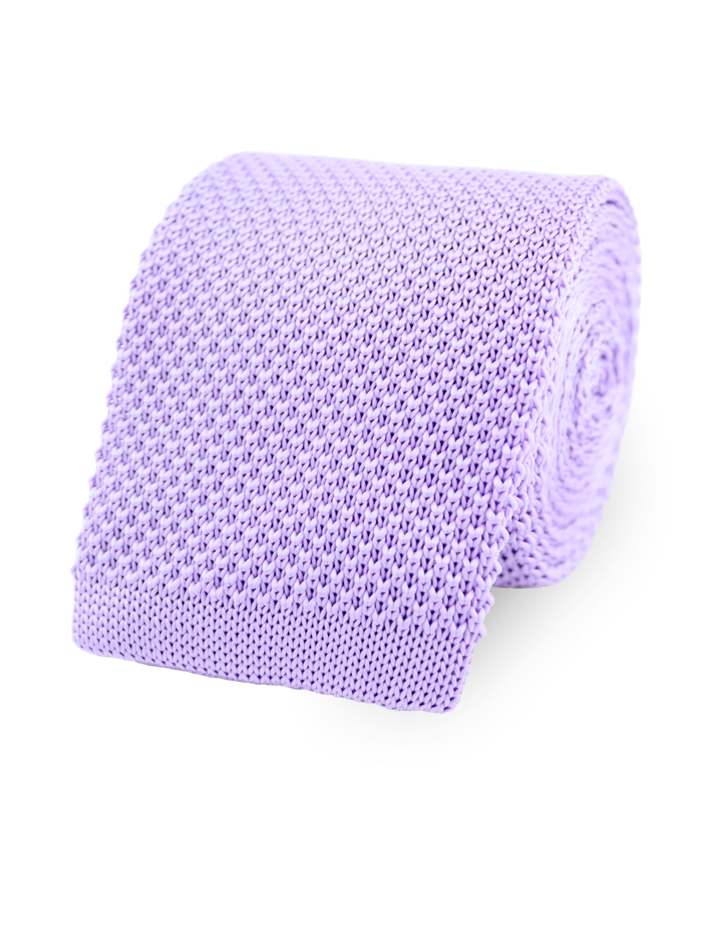 100% Polyester Diamond End Knitted Tie - Pastel Purple