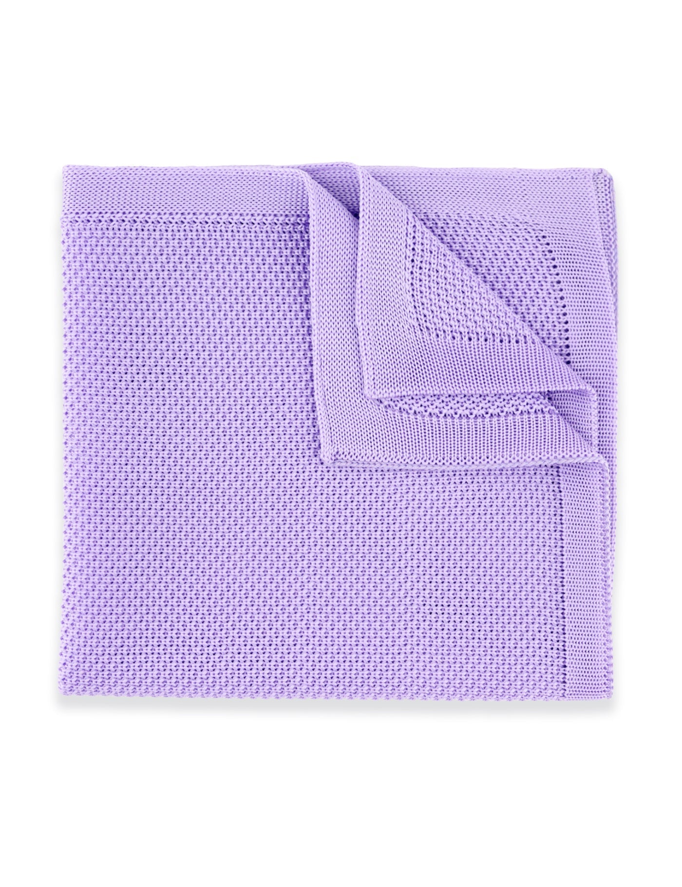 100% Polyester Knitted Pocket Square - Pastel Purple