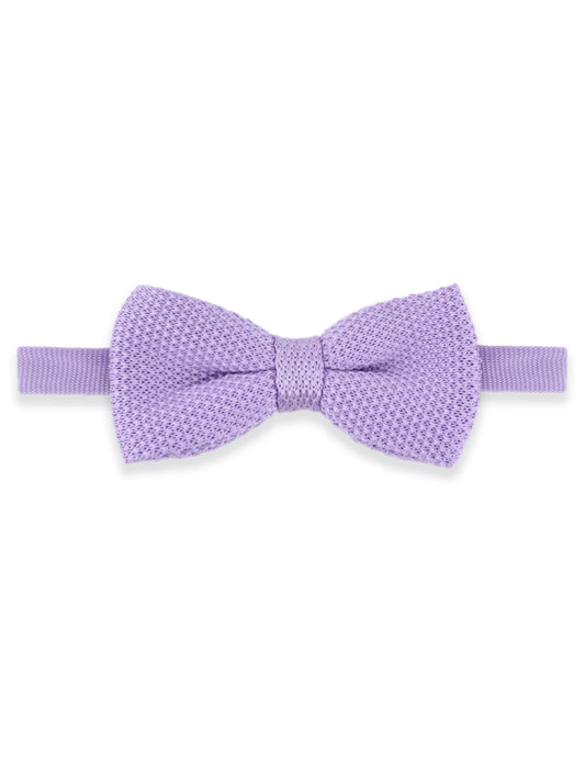 100% Polyester Knitted Child Bow Tie - Pastel Purple