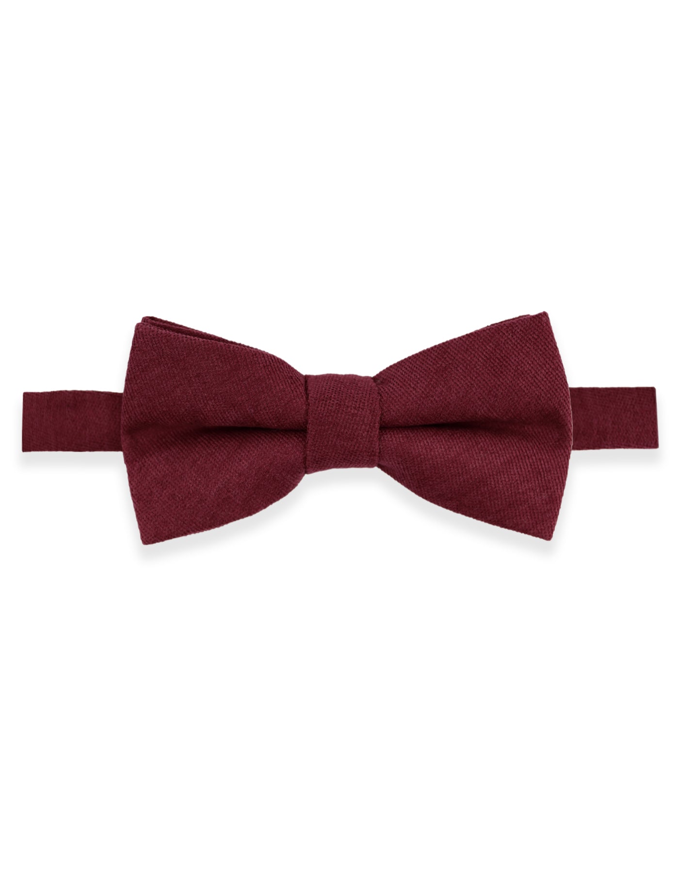 100% Brushed Cotton Tie - Burgundy Red