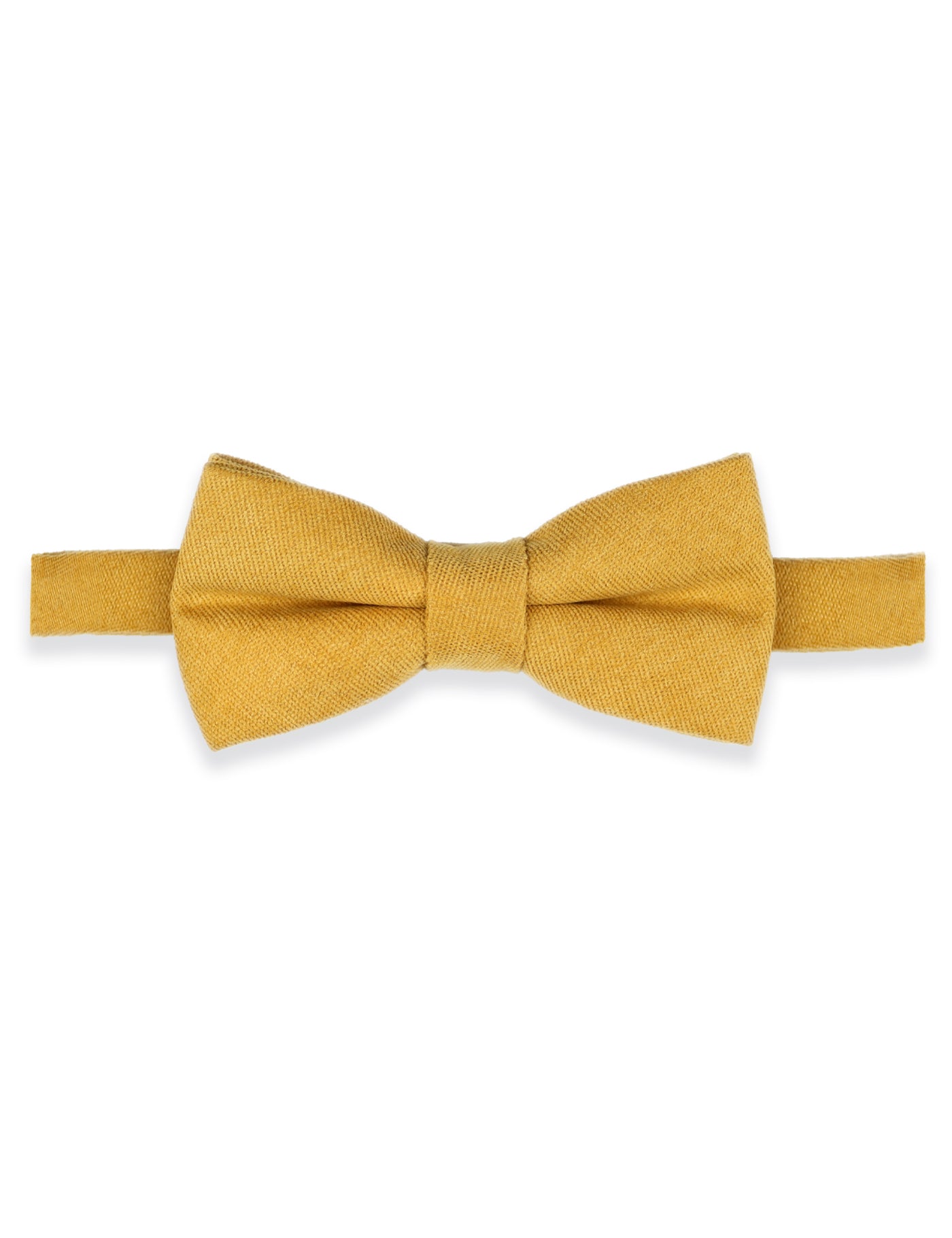 100% Brushed Cotton Bow Tie - Mustard Yellow