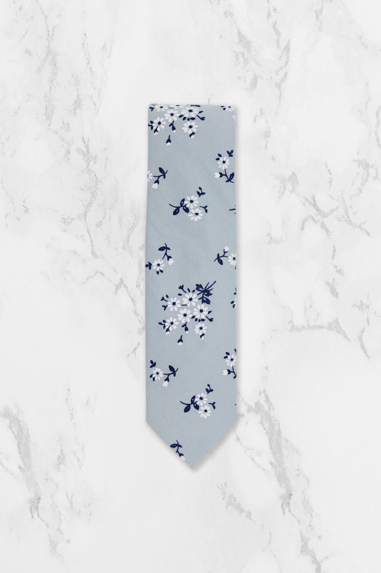 100% Cotton Floral Print Child Bow Tie - Blue & Navy