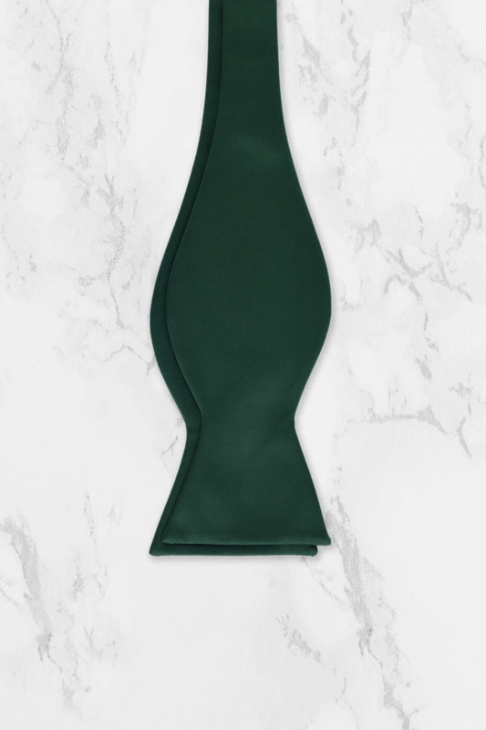 100% Polyester Self-Tie Bow Tie - Dark Green