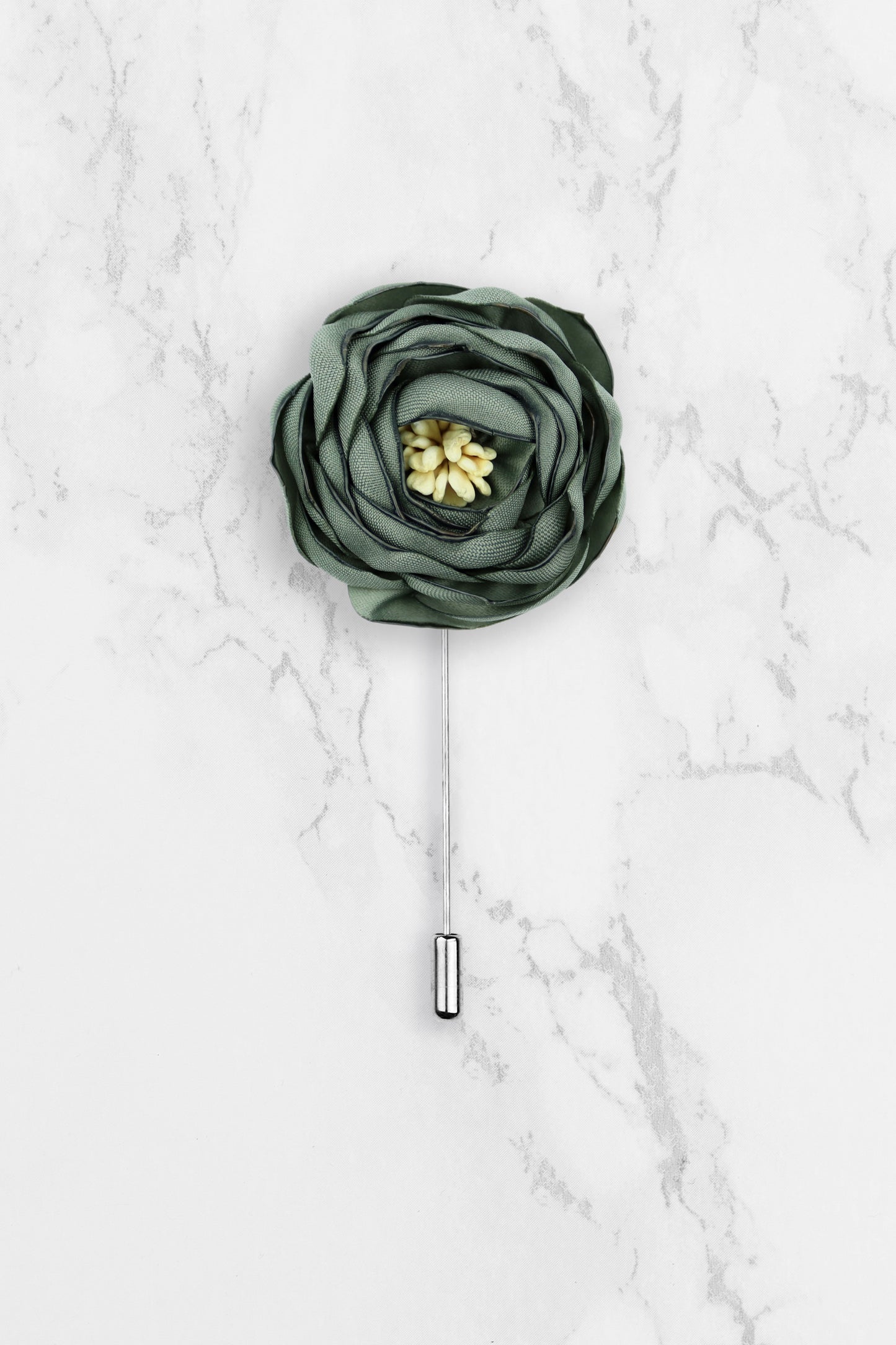 Flower Lapel Pin - Green