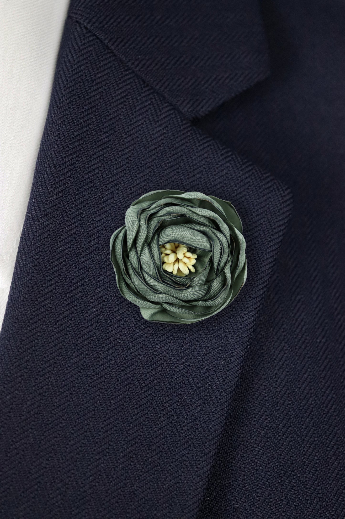 Flower Lapel Pin - Green