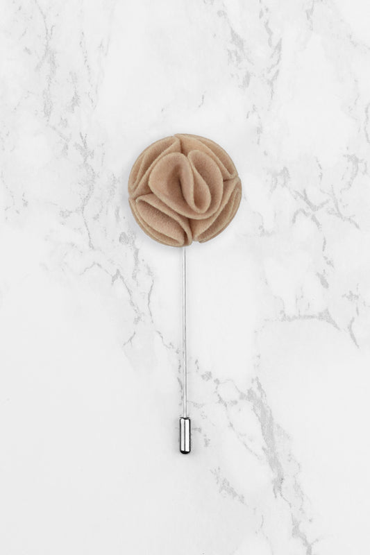 Lapel Flower - Beige