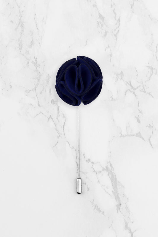 Lapel Flower - Navy Blue