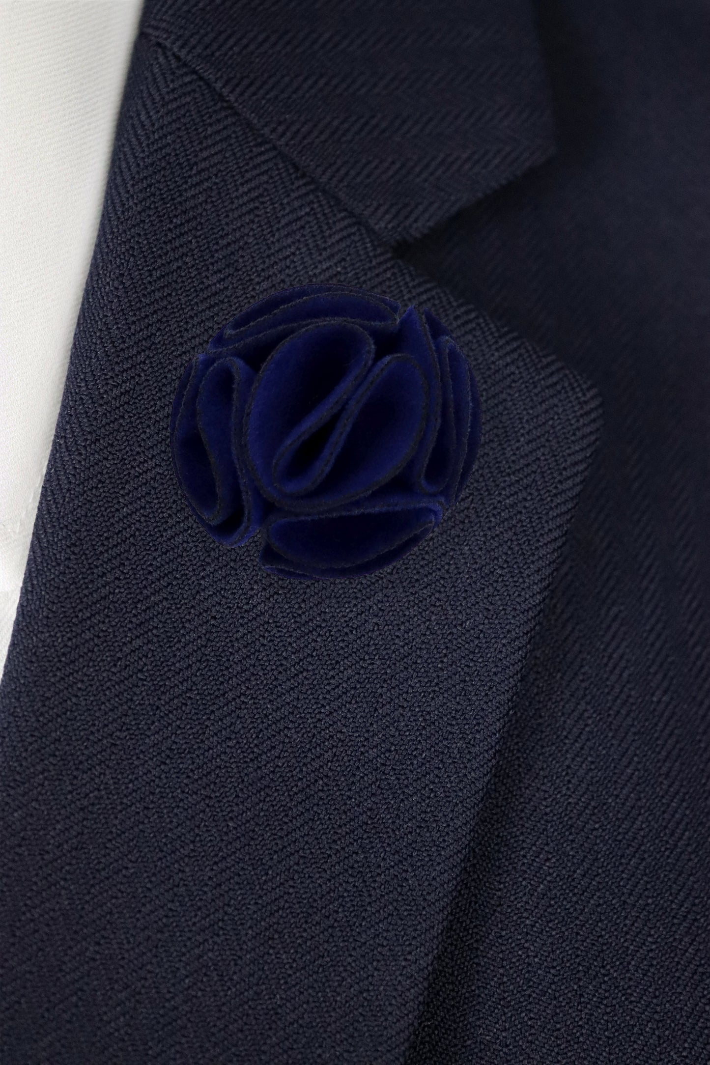 Lapel Flower - Navy Blue