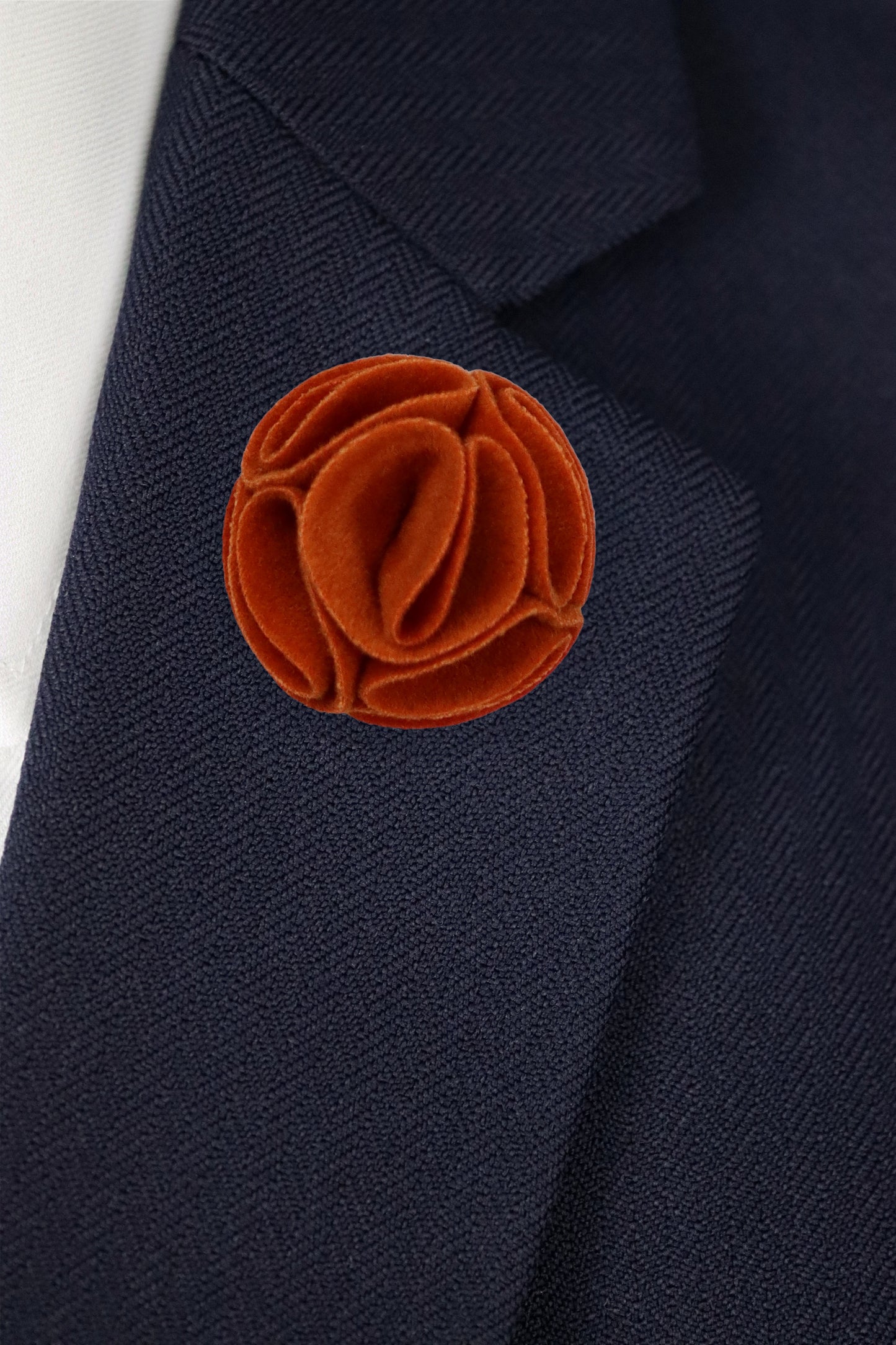 Lapel Flower - Burnt Orange