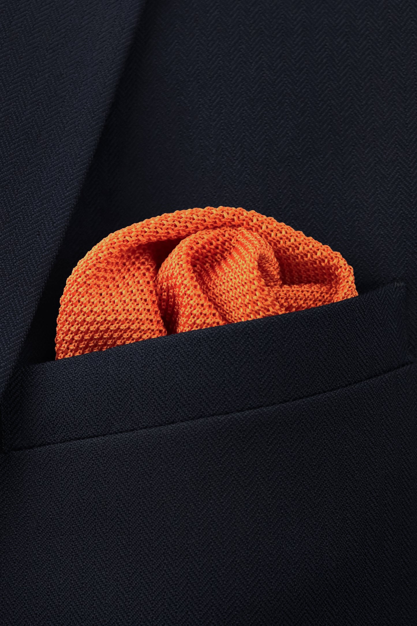 100% Polyester Knitted Bow Tie - Orange