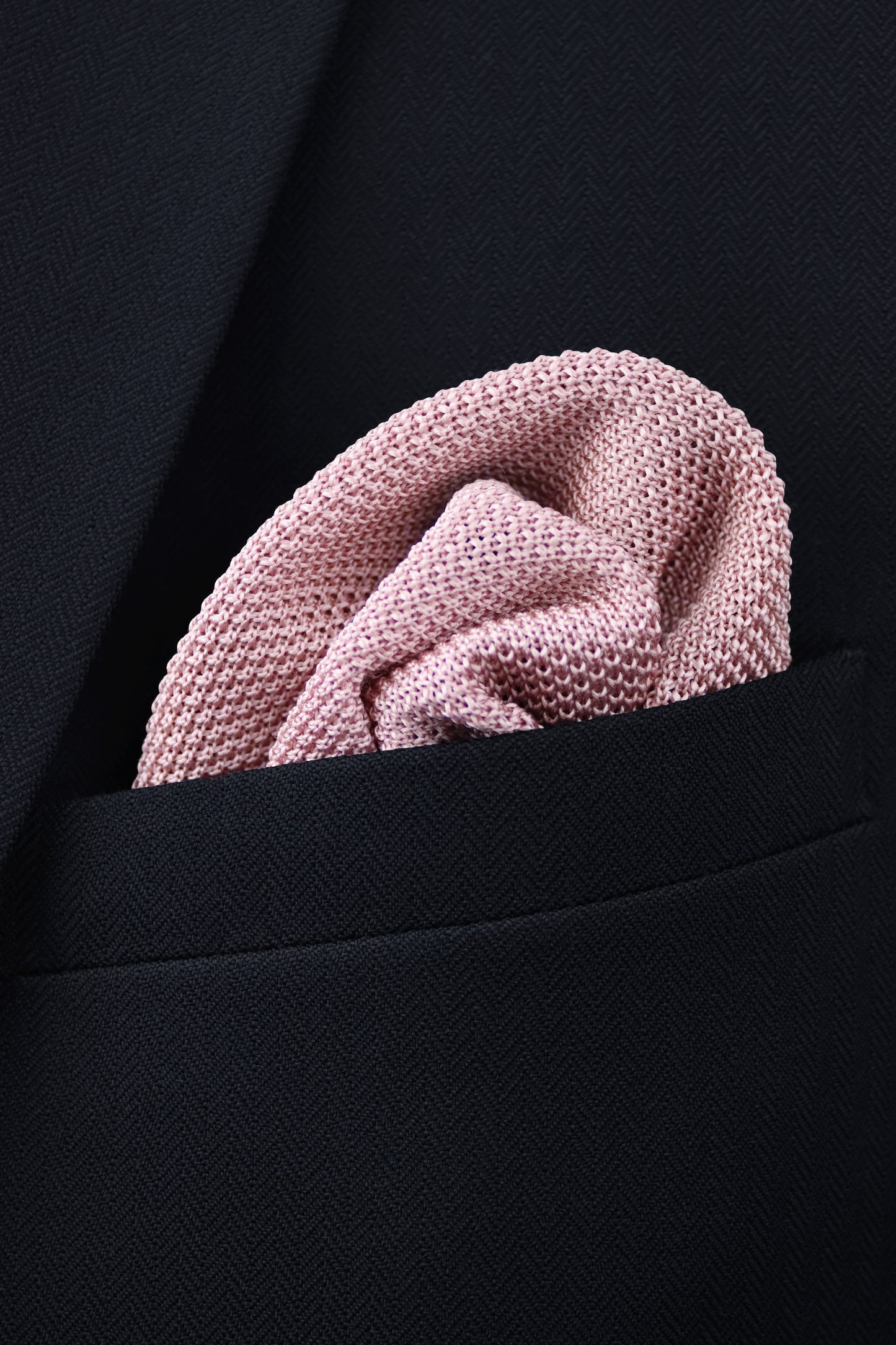 100% Polyester Diamond End Knitted Tie - Dusty Pink