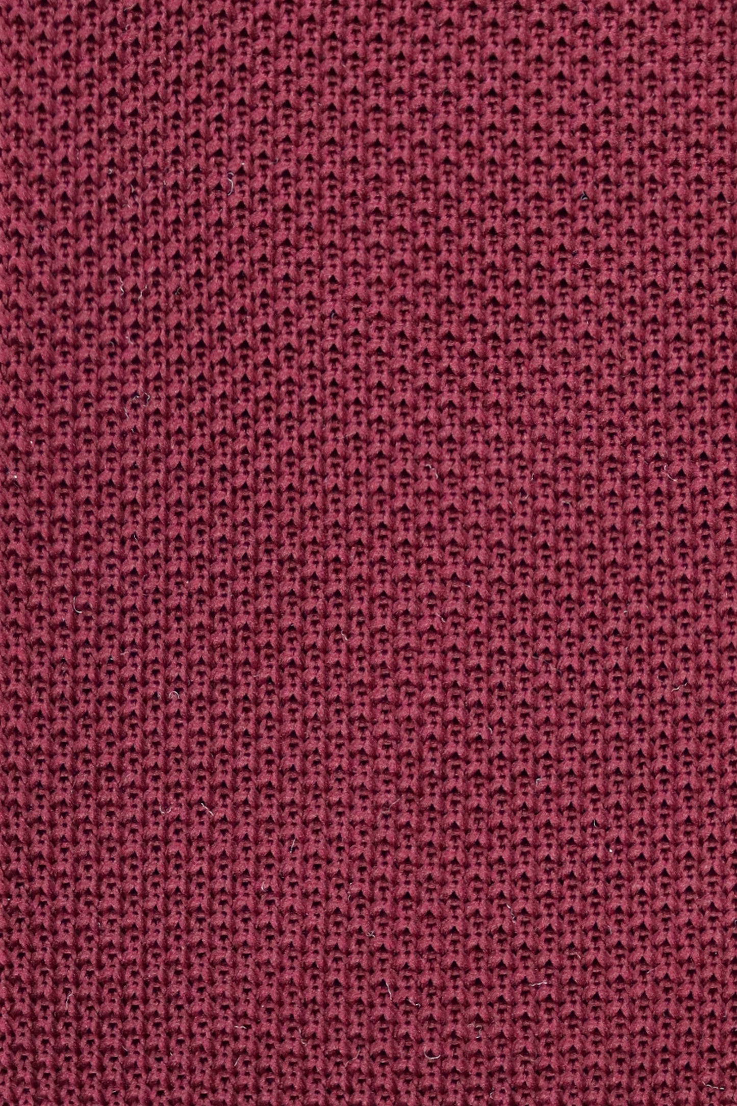 100% Polyester Knitted Pocket Square - Burgundy Red